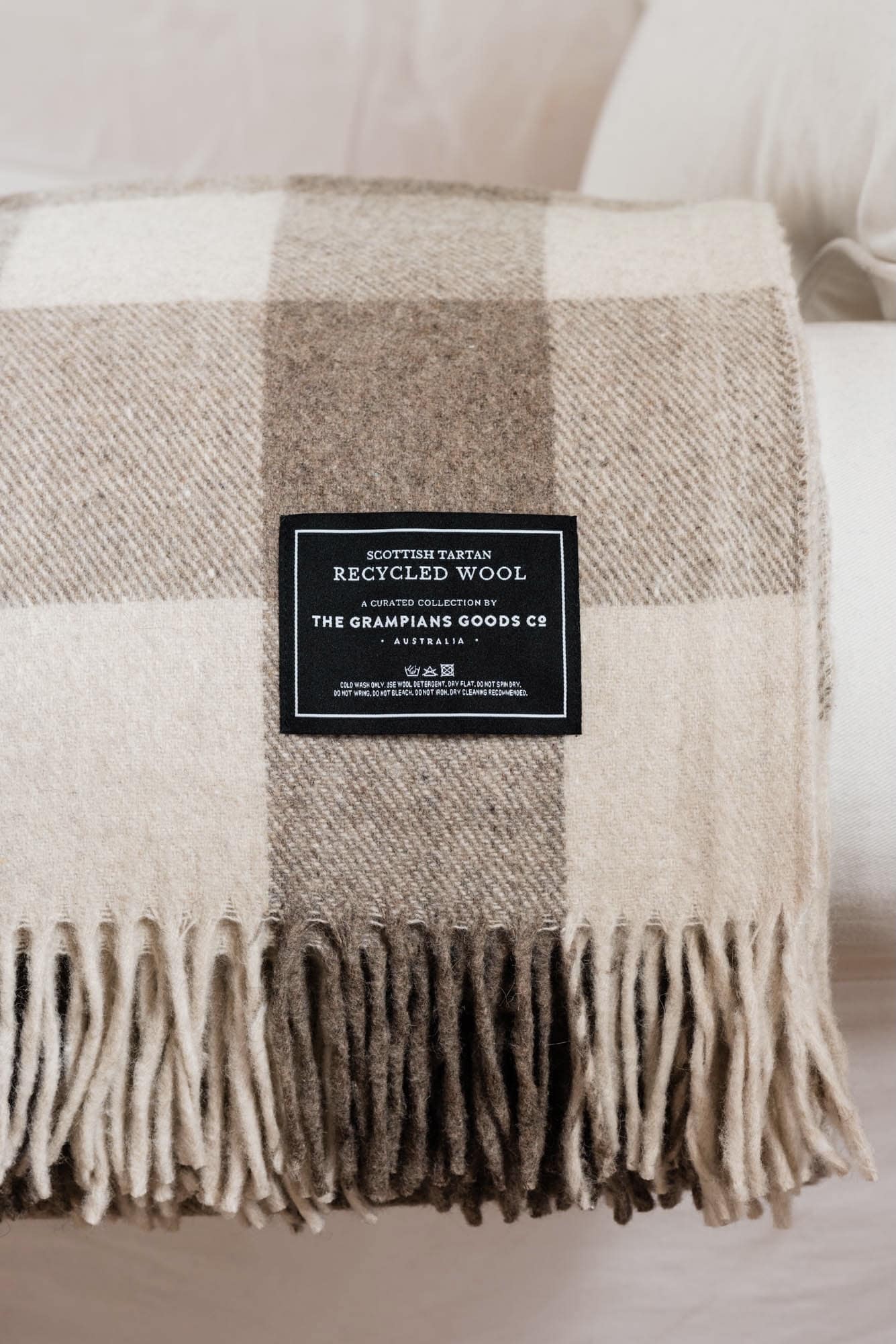 Recycled Wool Scottish Tartan Blanket - The Grampians Goods Co