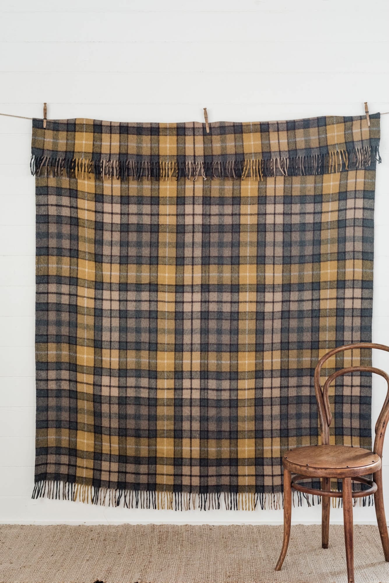 Recycled Wool Scottish Tartan Blanket - The Grampians Goods Co