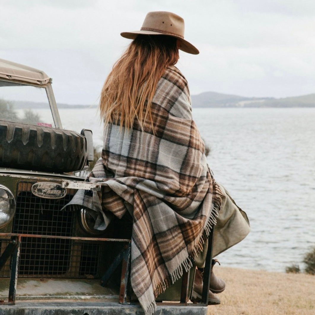 Recycled Wool Scottish Tartan Blanket - The Grampians Goods Co