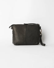 Woven Leather Pouch - Black