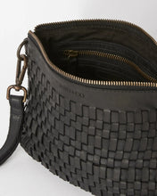 Woven Leather Pouch - Black