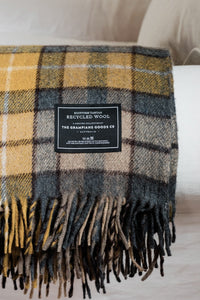 Recycled Wool Scottish Tartan Blanket - The Grampians Goods Co