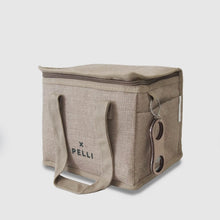 Jute Square Lunch Bag with Bottle Opener