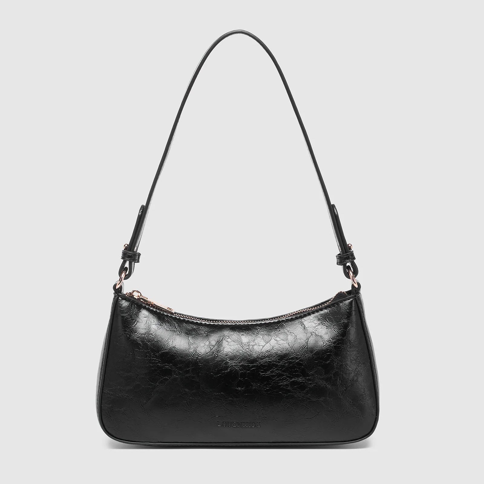 Jacqueline Shoulder Bag (Black Patent) by Louenhide
