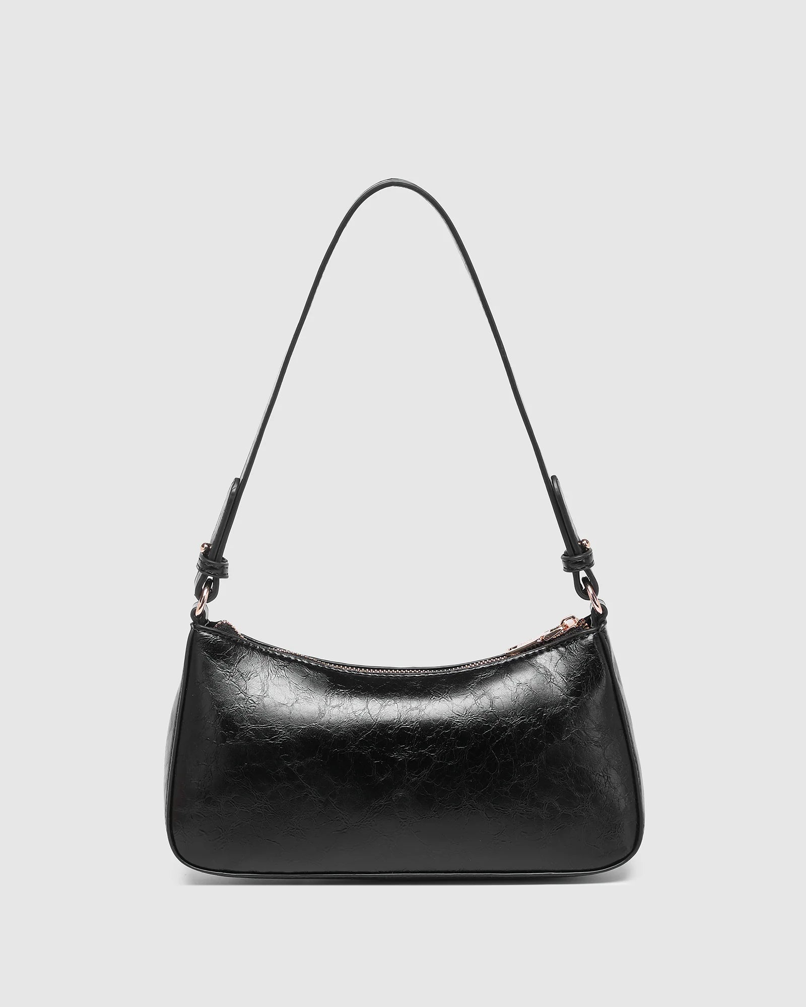 Jacqueline Shoulder Bag (Black Patent) by Louenhide