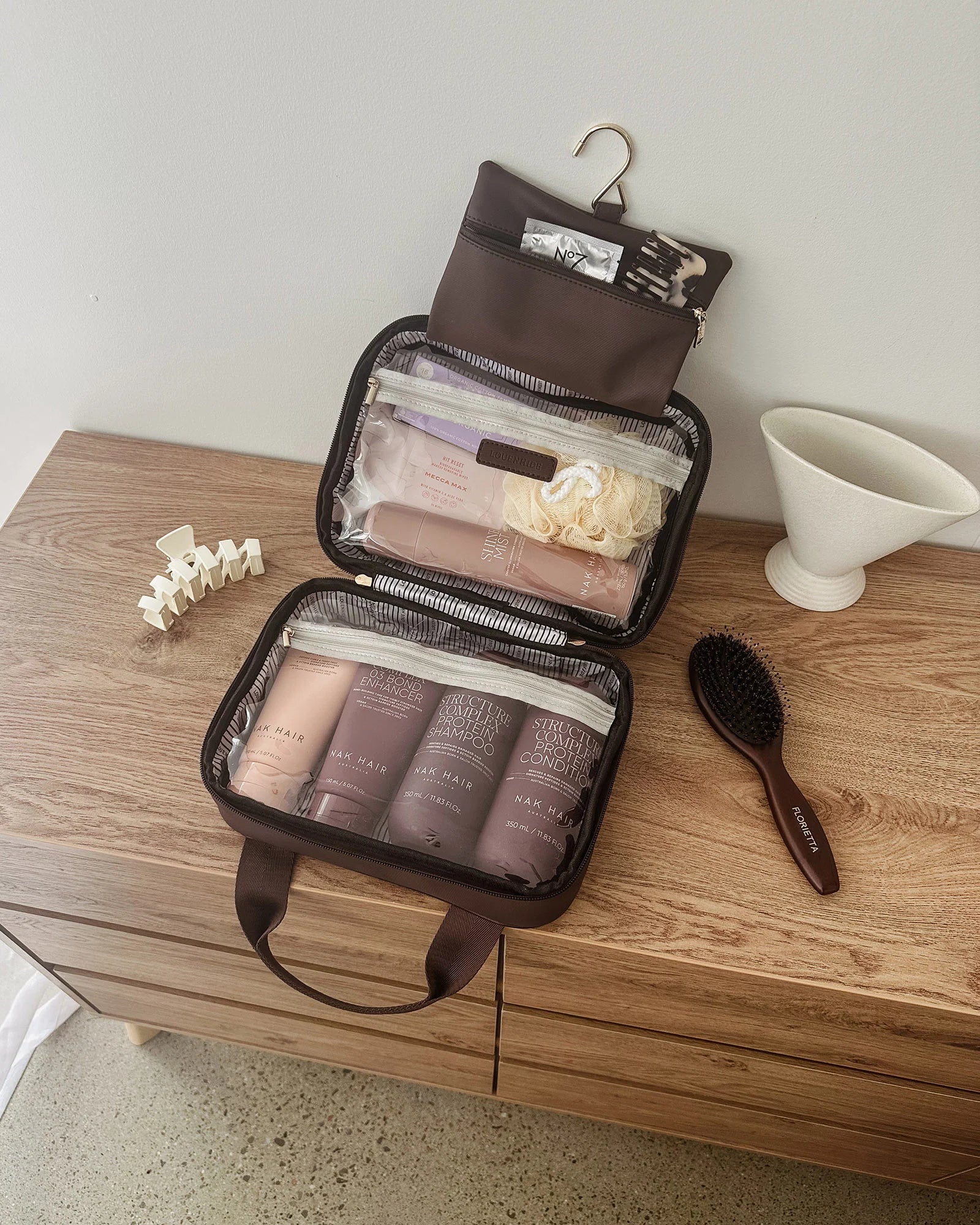 Kenya Cosmetic Bag (Chocolate) by Louenhide