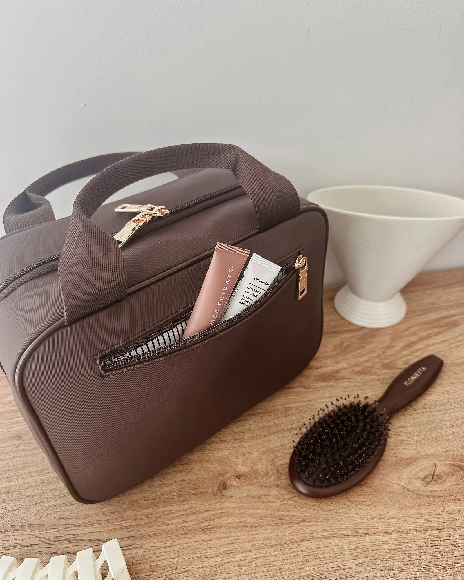 Kenya Cosmetic Bag (Chocolate) by Louenhide