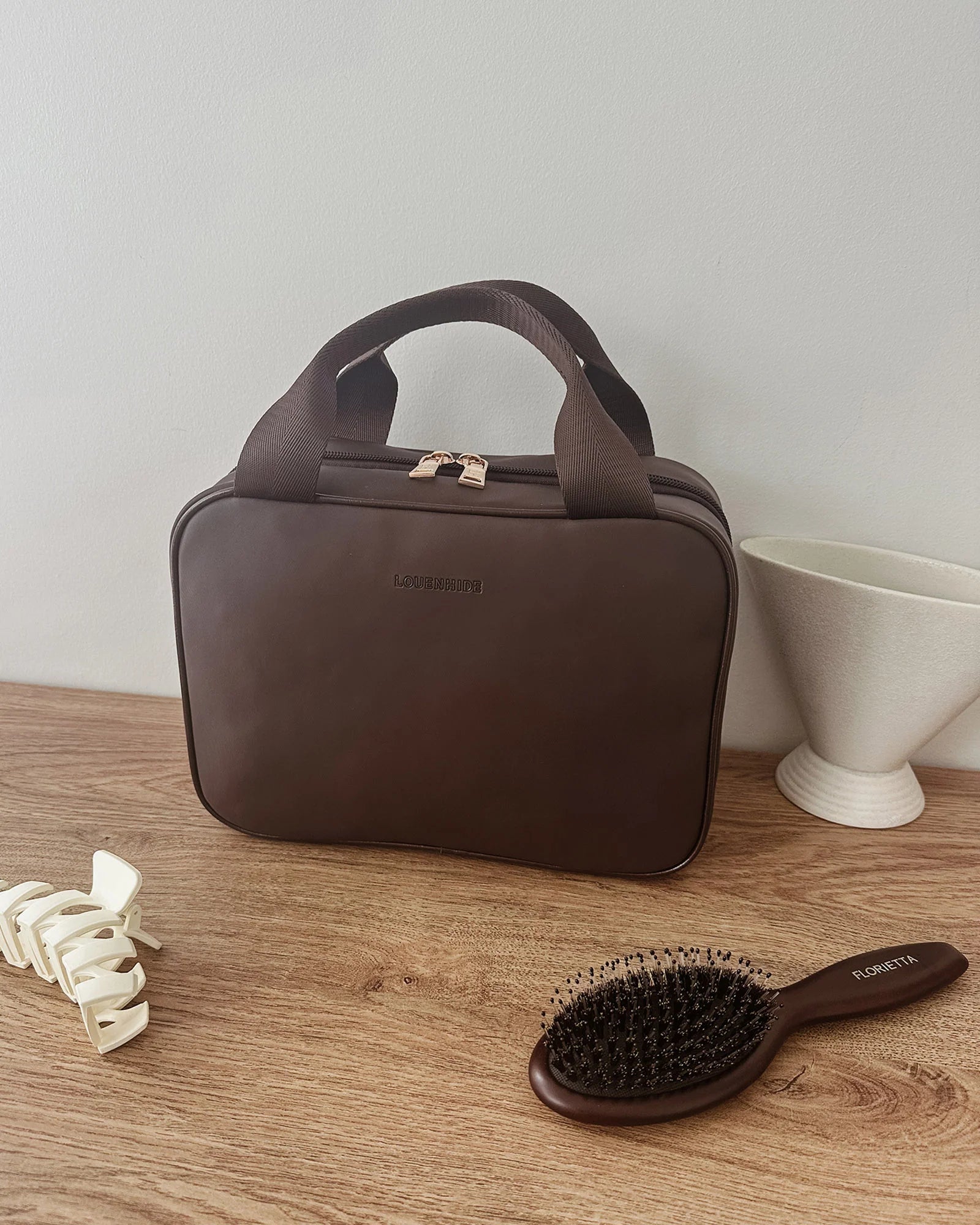 Kenya Cosmetic Bag (Chocolate) by Louenhide