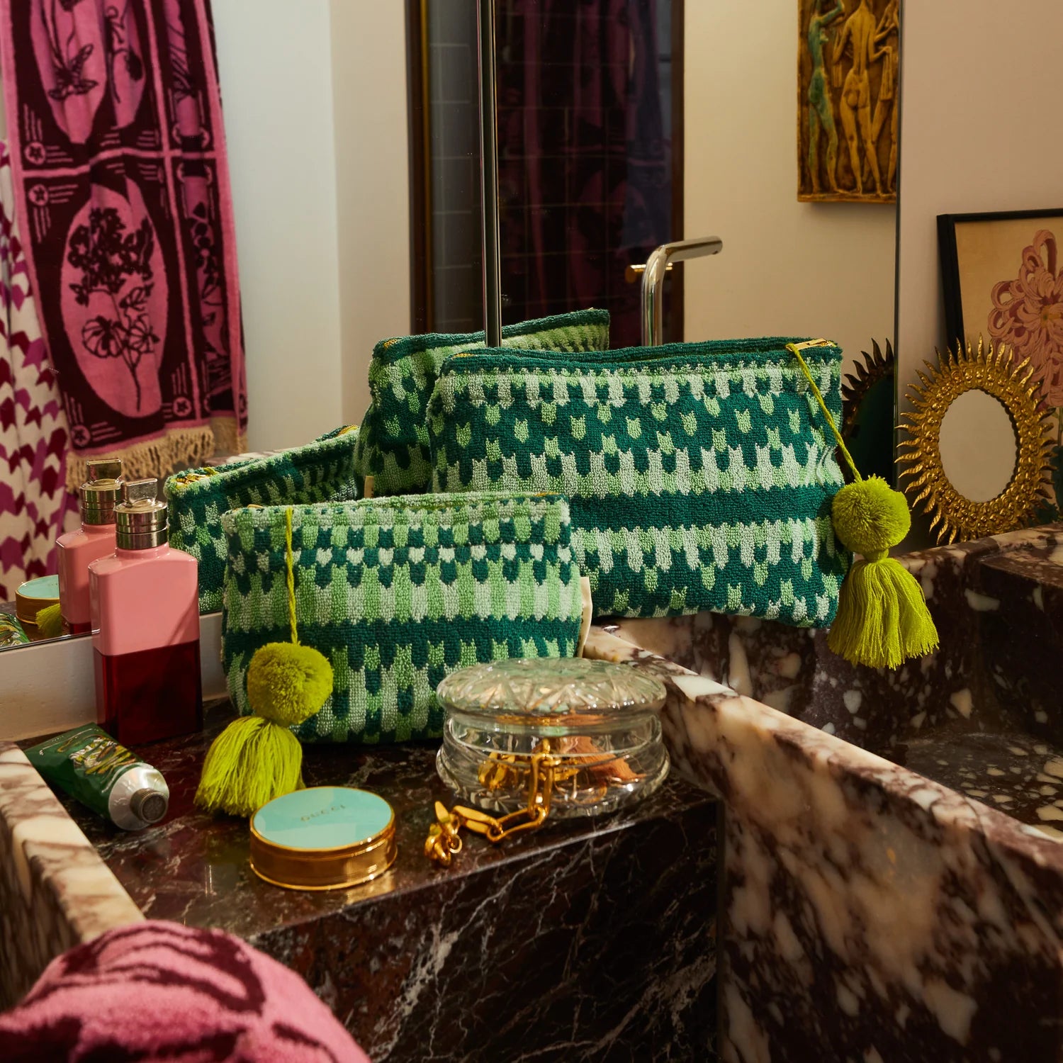 Arlette Terry Pouch - Jade by Sage & Clare