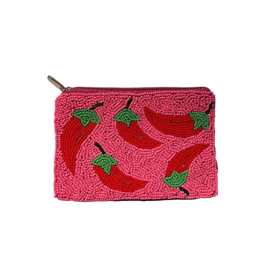 Spicy Chilli Beaded Coin Purse (by Mink & Me)