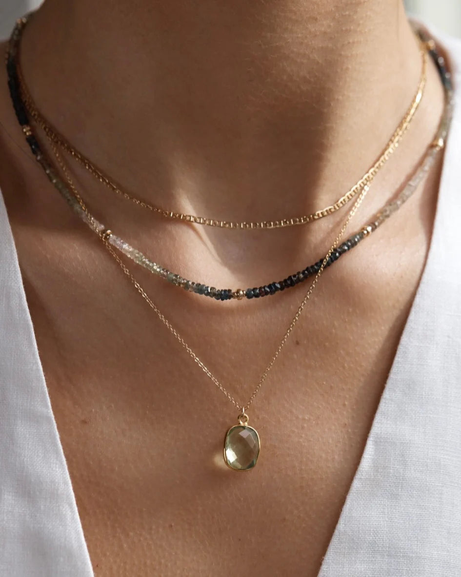 Rio Necklace - Green Amethyst