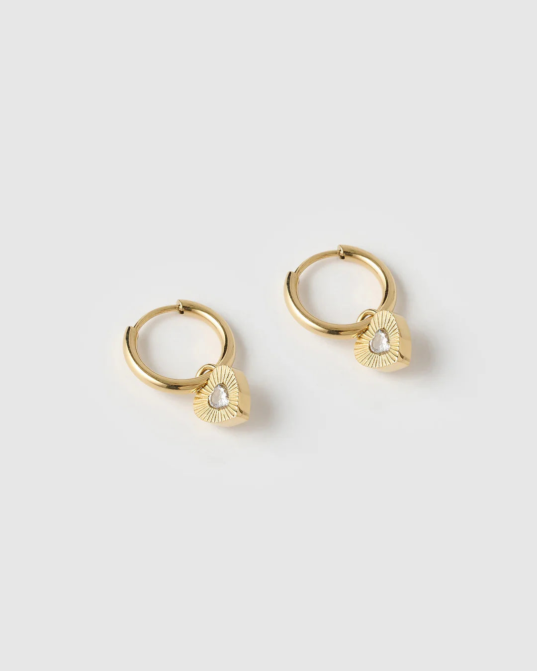 Ruby Heart Earrings (Stone) by Arms of Eve