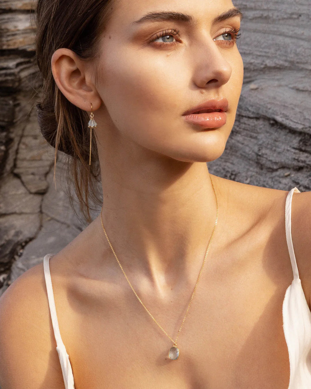 Skyla Necklace - Blue Topaz (by Corali)