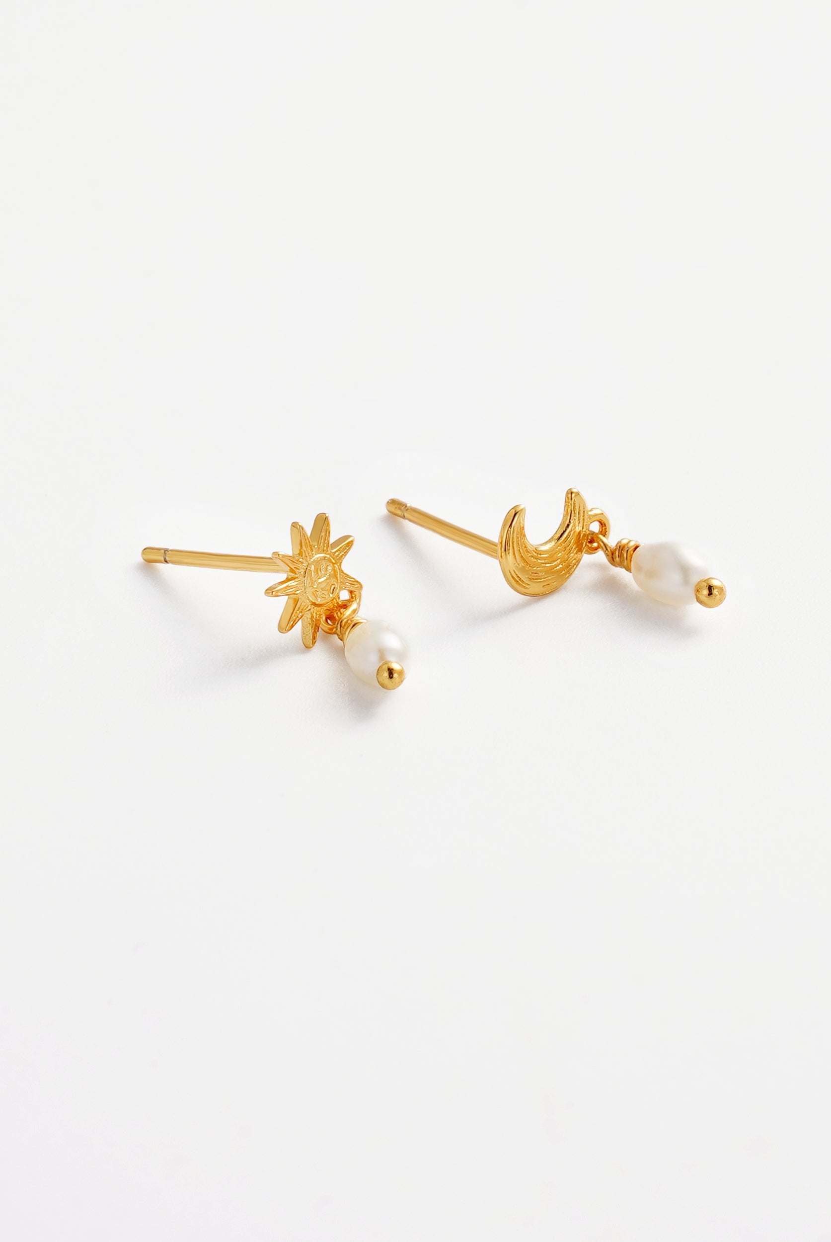 Luna Pearl Drop Earring by Zafino - Gold or Silver