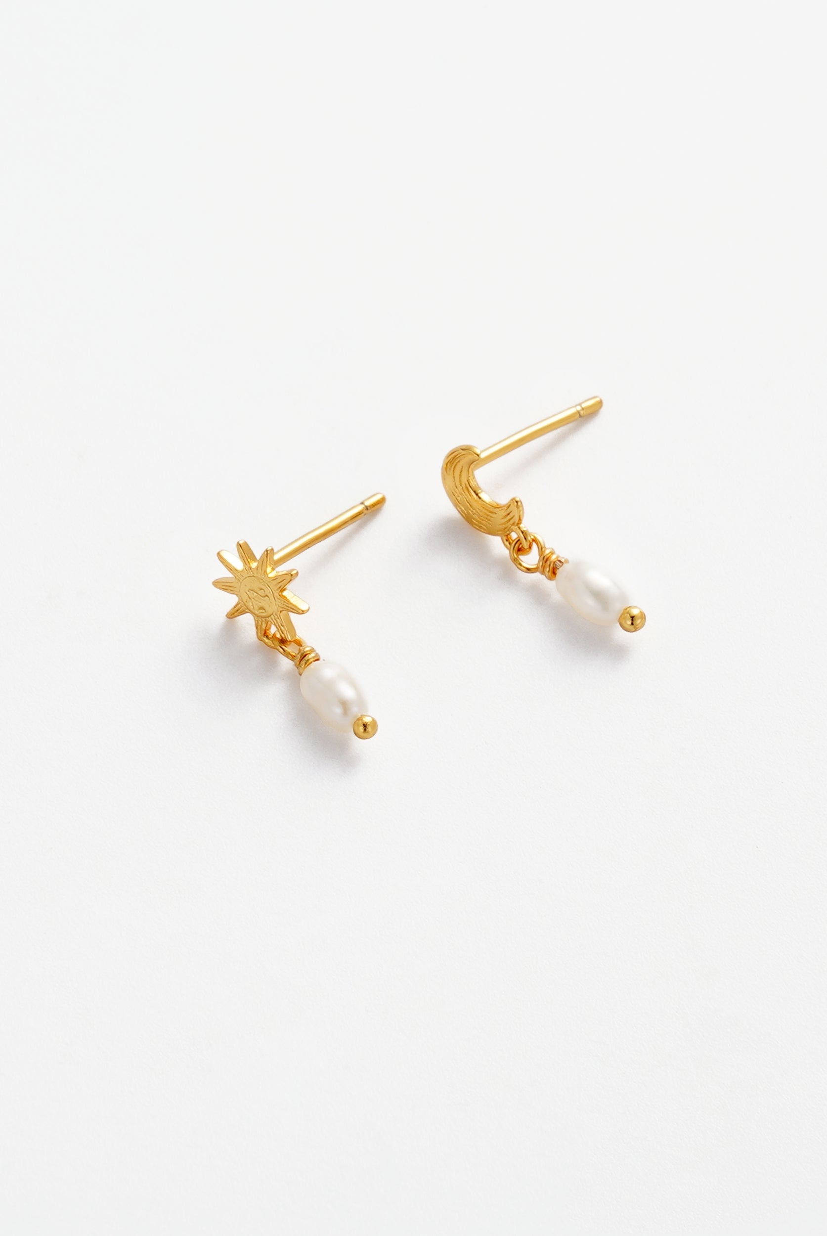 Luna Pearl Drop Earring by Zafino - Gold or Silver