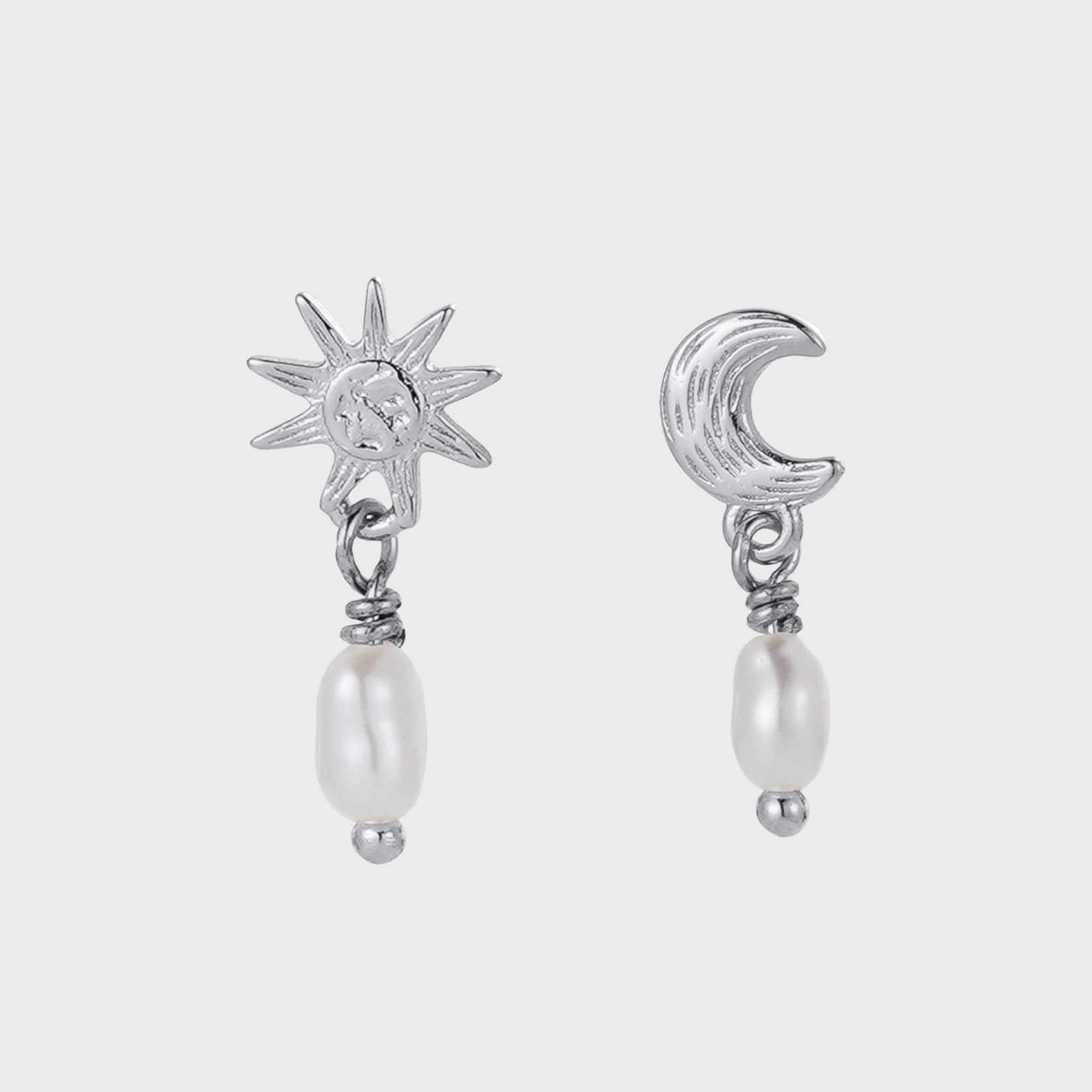 Luna Pearl Drop Earring by Zafino - Gold or Silver