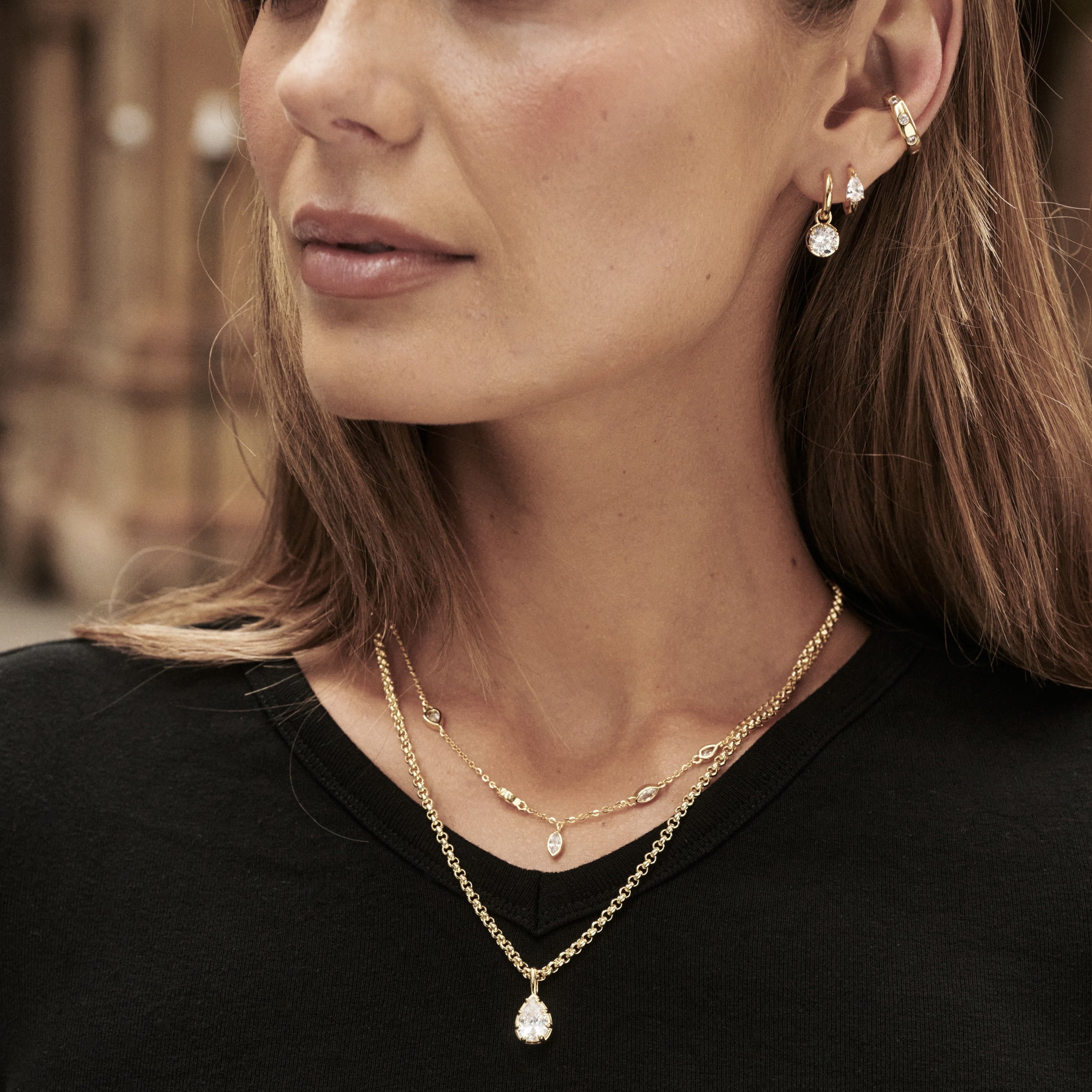 Esther Huggie by Zafino - Gold or Silver