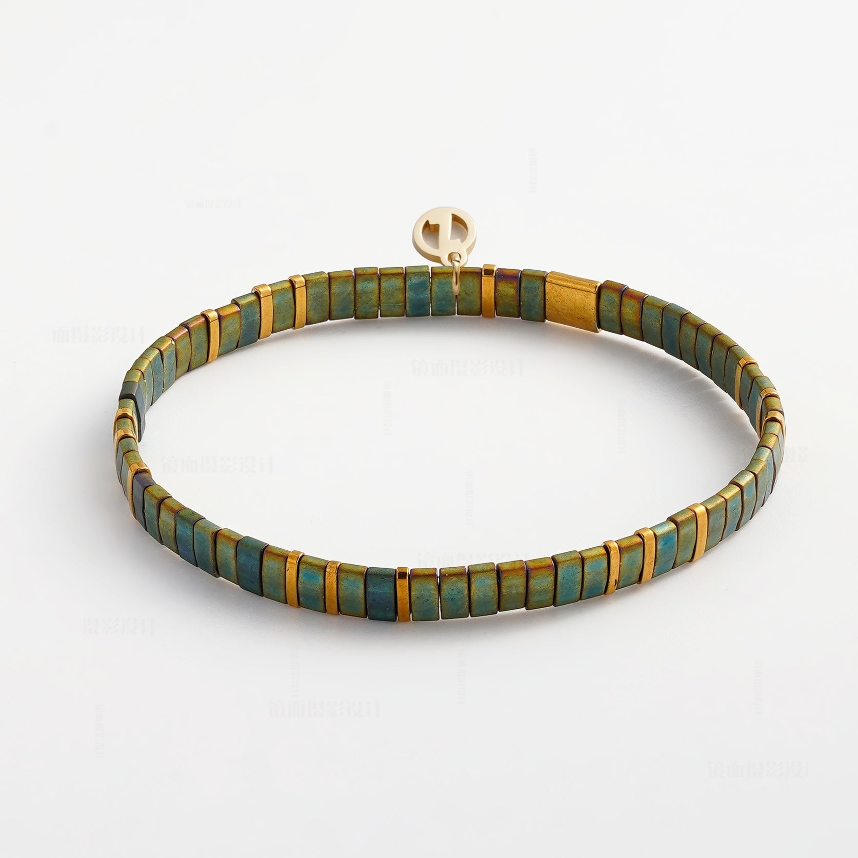 Tile Bracelet (Olive) by Zafino