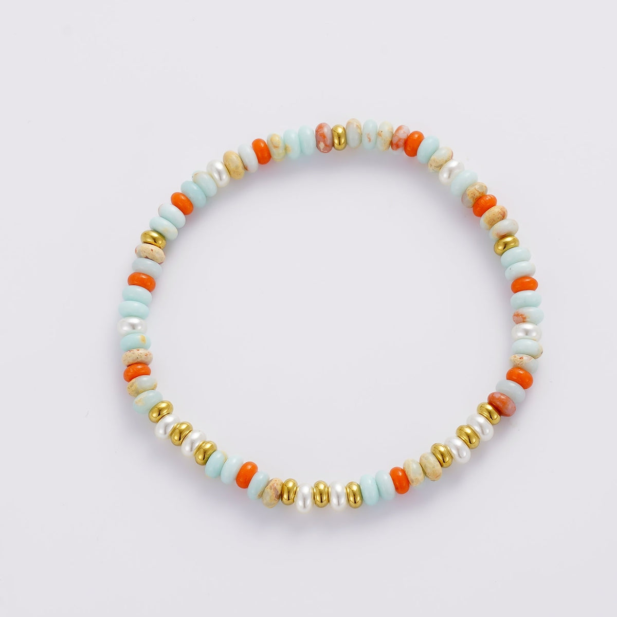 Bea Bracelet (Teal/Orange) by Zafino