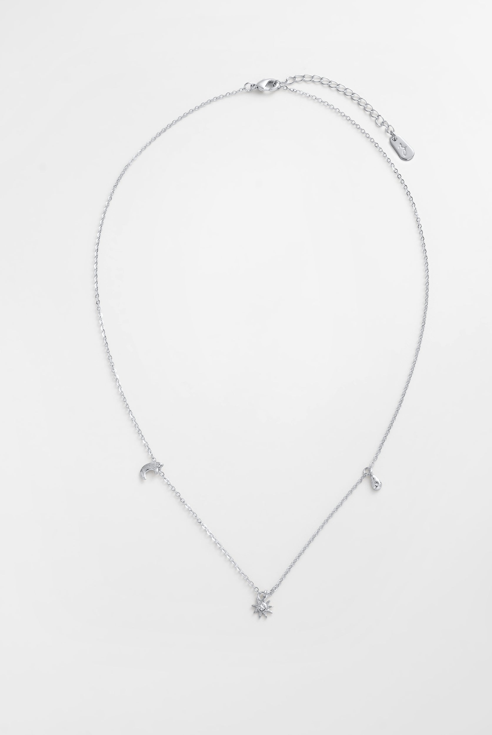 Luna Charm Necklace (Gold or Silver) by Zafino