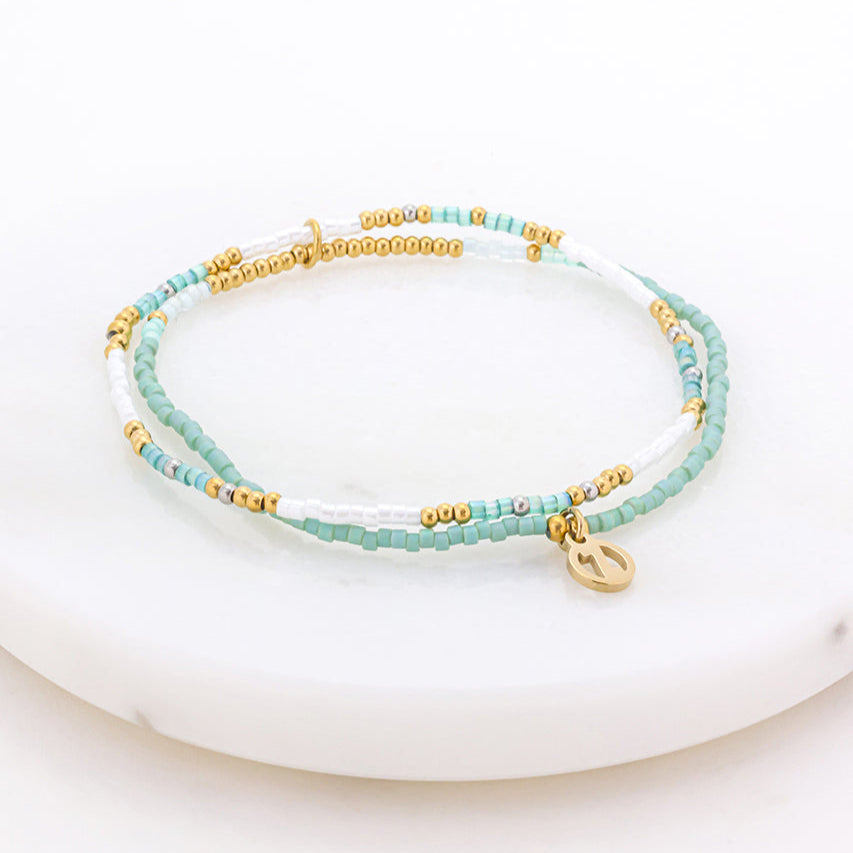 Kate Bracelet (Sea/Gold) by Zafino