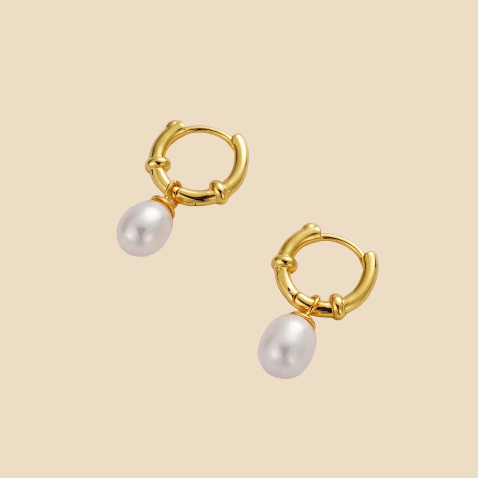 Tessa Pearl Hoop by Zafino (Gold or Silver)