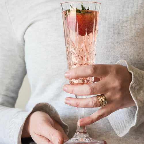 Flemington Acrylic Champagne Flutes - Pale Pink
