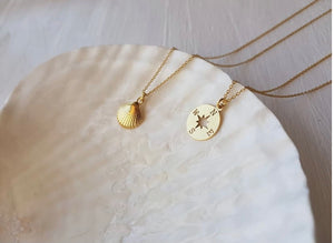 Divine Creatures Gold Seashell Necklace