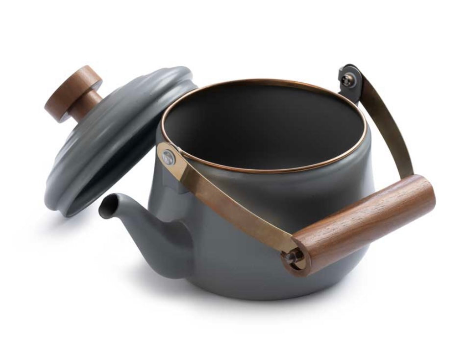 Enamel Teapot - Slate Grey