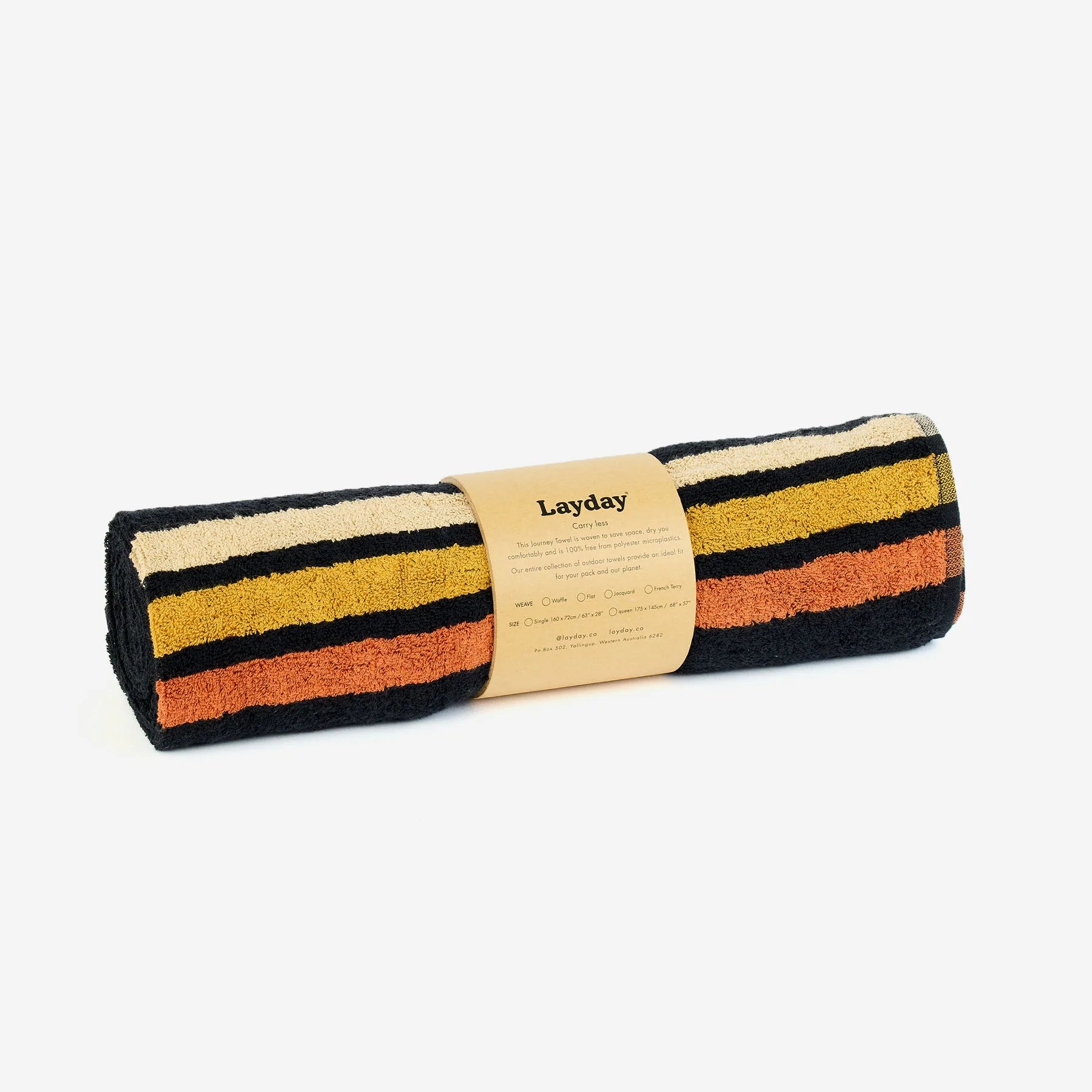 'Pontoon' Black French Terry Towel by Layday