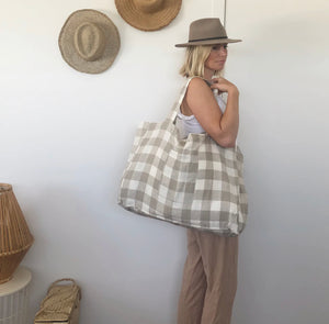 The Weekender Linen Tote by One Fine Sunday