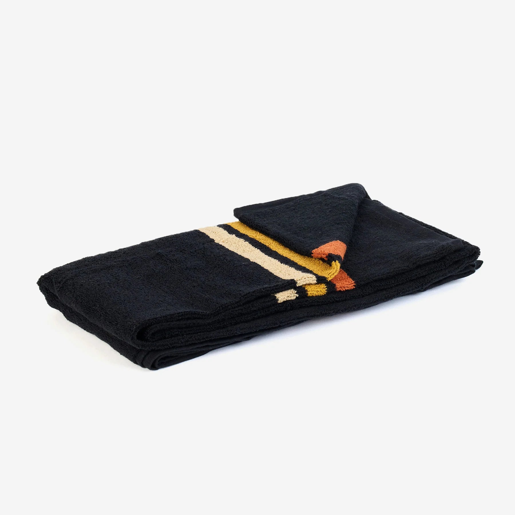 'Pontoon' Black French Terry Towel by Layday