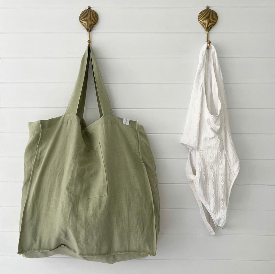 The Weekender Linen Tote by One Fine Sunday