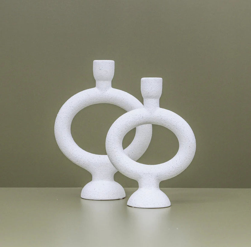 Thea Candlestand - Short - White