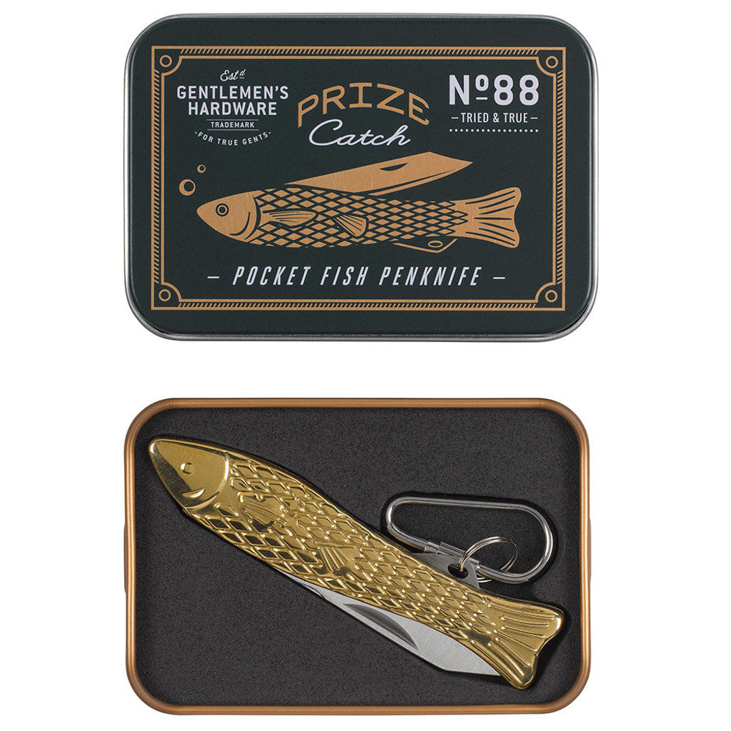 Gold Pocket Penknife Keyring