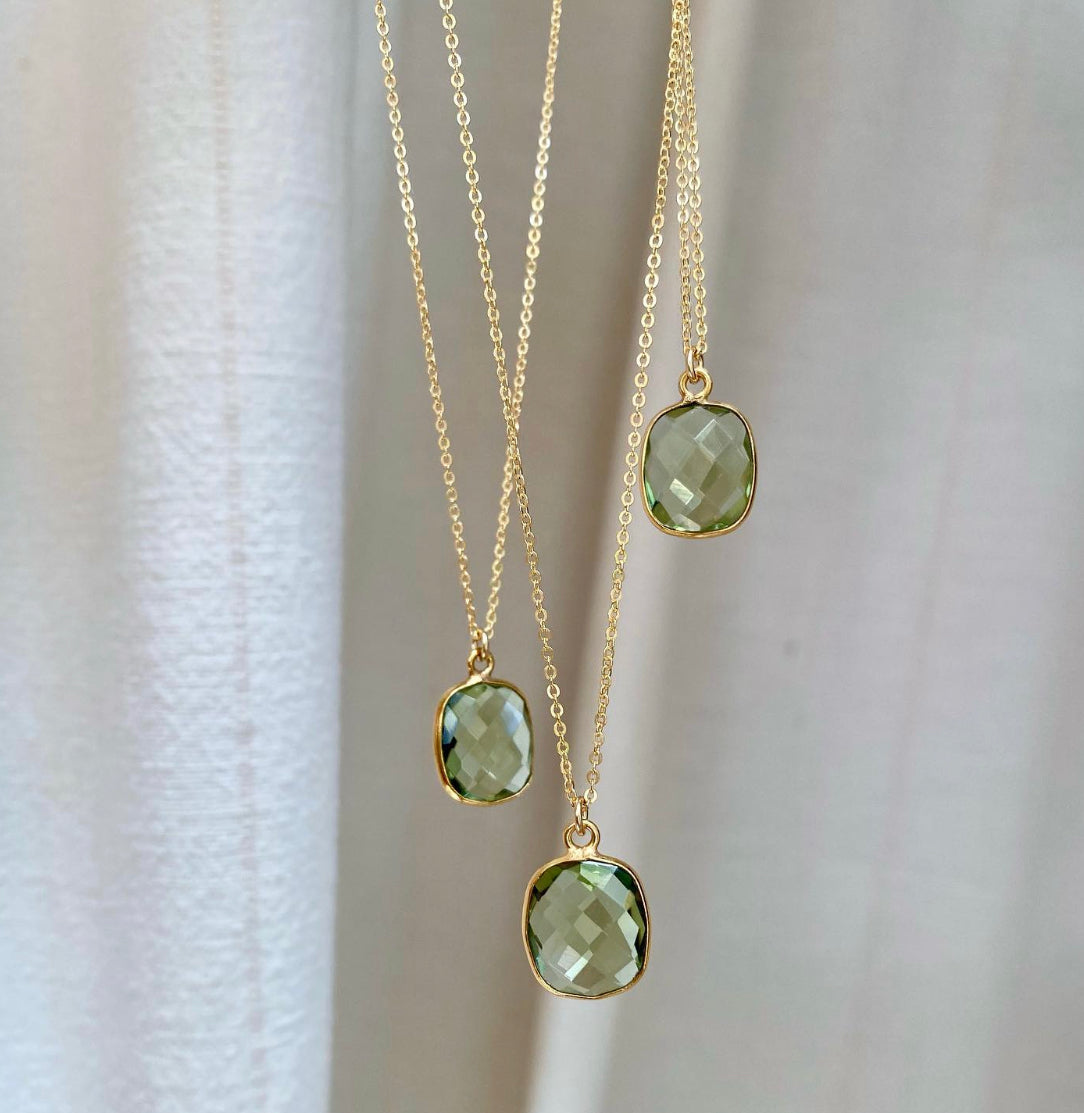 Rio Necklace - Green Amethyst