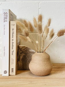 Organic textural vase by Thrown by Jo