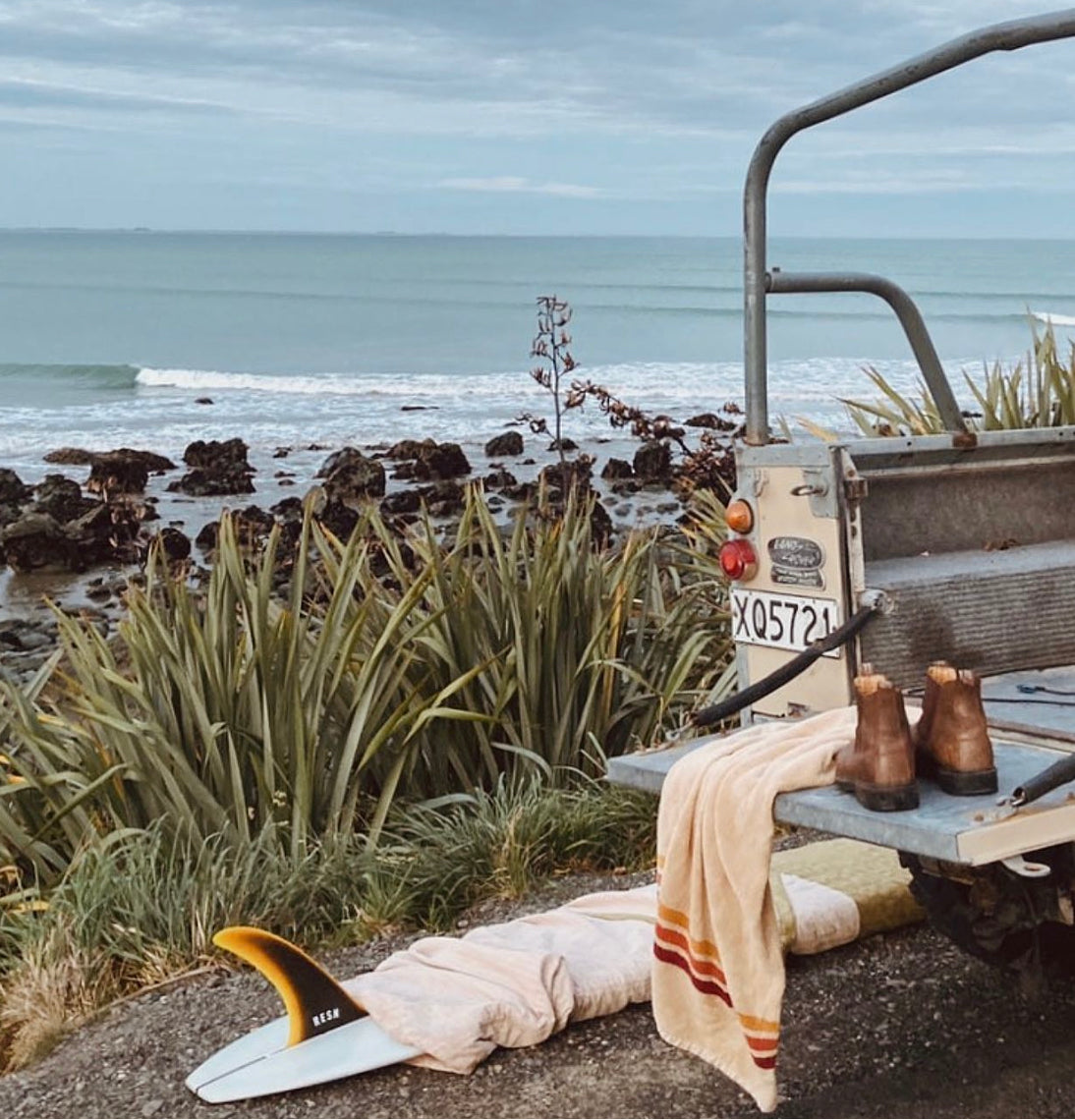 'Pontoon' Clay French Terry Towel by Layday